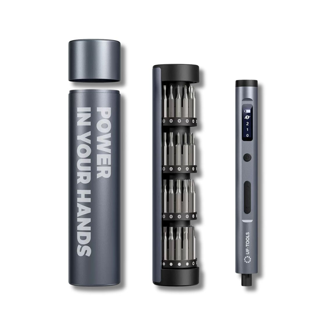 Rolling Electric Screwdriver with Rotating Storage | 62-in-1 S2 Precision Bit Set | OLED Display | Rechargeable Mini Power Driver for Home & DIY
