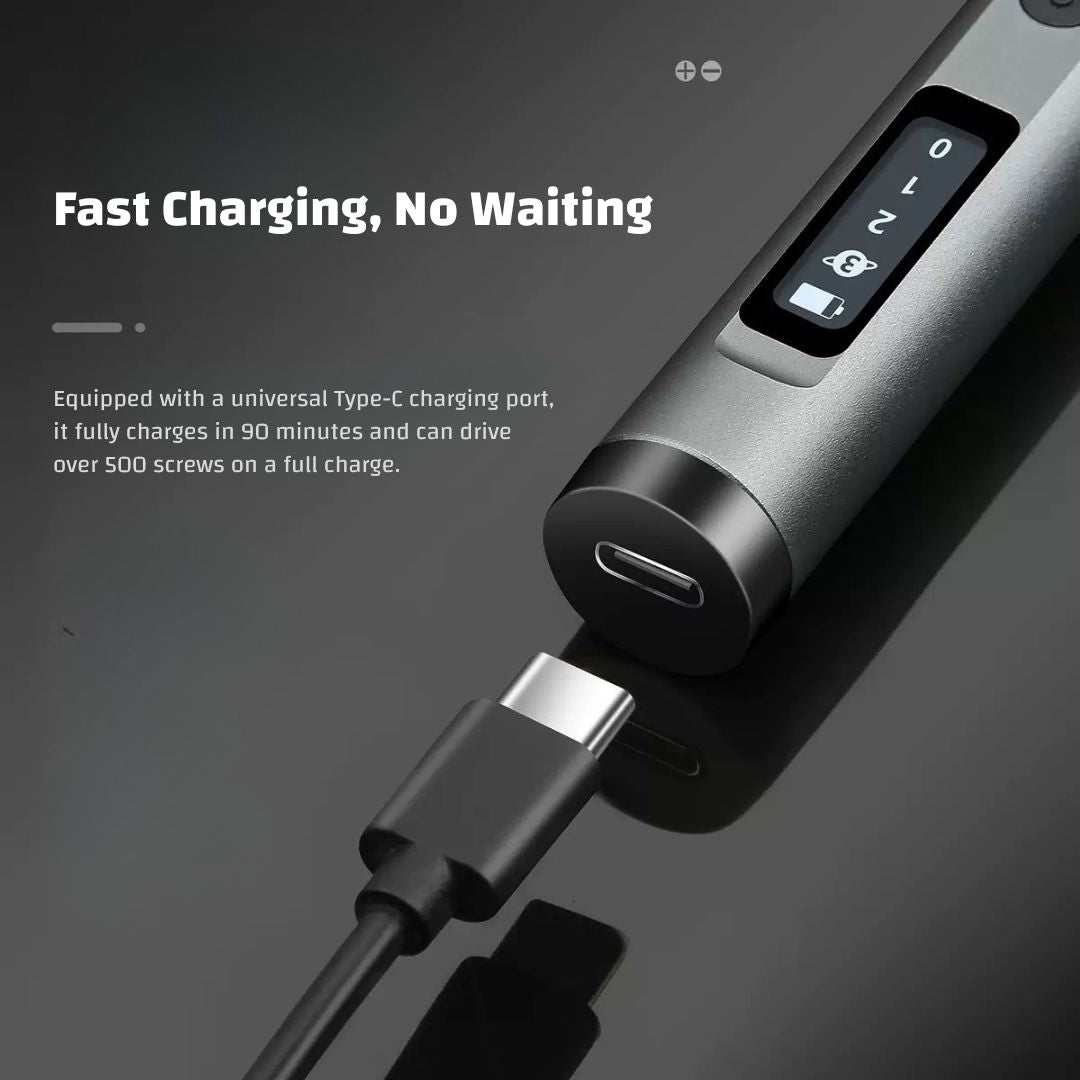 Rolling Electric Screwdriver with Rotating Storage | 62-in-1 S2 Precision Bit Set | OLED Display | Rechargeable Mini Power Driver for Home & DIY