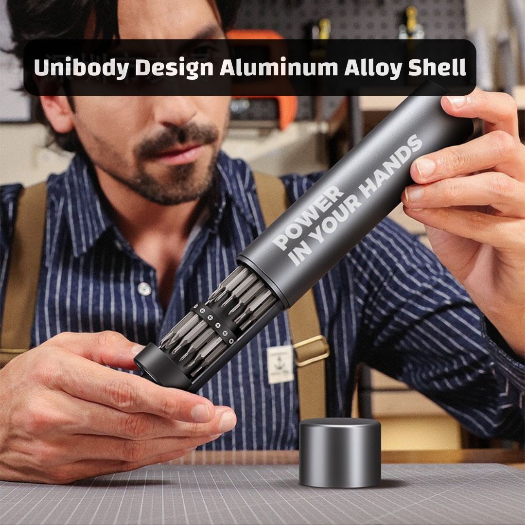 Rolling Electric Screwdriver with Rotating Storage | 62-in-1 S2 Precision Bit Set | OLED Display | Rechargeable Mini Power Driver for Home & DIY