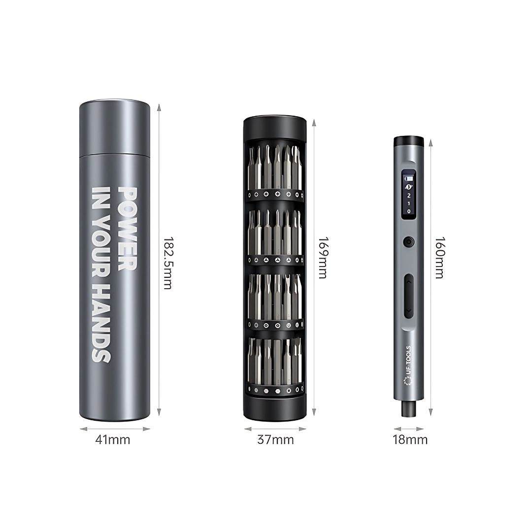 Rolling Electric Screwdriver with Rotating Storage | 62-in-1 S2 Precision Bit Set | OLED Display | Rechargeable Mini Power Driver for Home & DIY