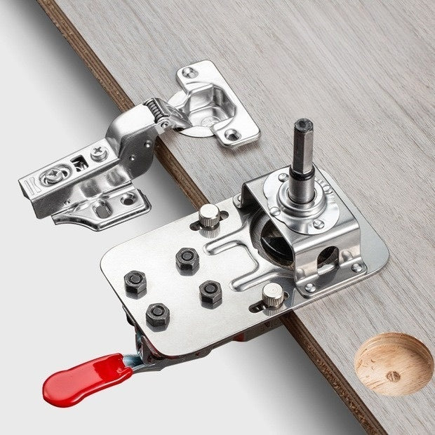 35mm Hinge Positioning Hole Puncher Door Hinge Jig with Position-Secured Drill Bit