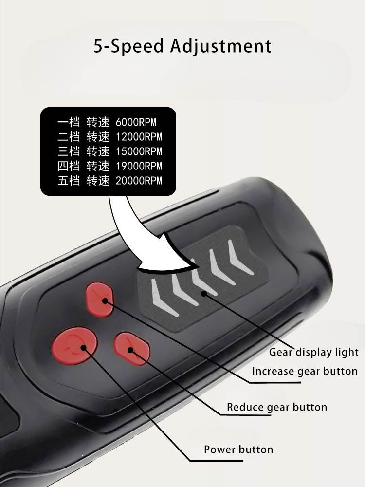 Small Rechargeable Cordless Die Grinder with 5-Speed Up To 20,000 RPM for Grinding, Cutting, Drilling, and Engraving