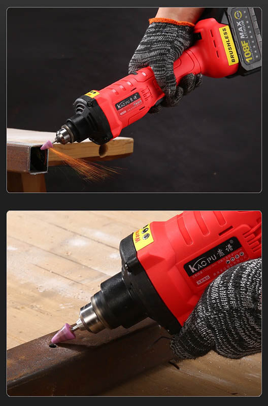 Brushless Lithium Electric 6mm Cordless Die Grinder with Upgraded Performance, Enhanced Safety & Durability, and Extended Shaft.