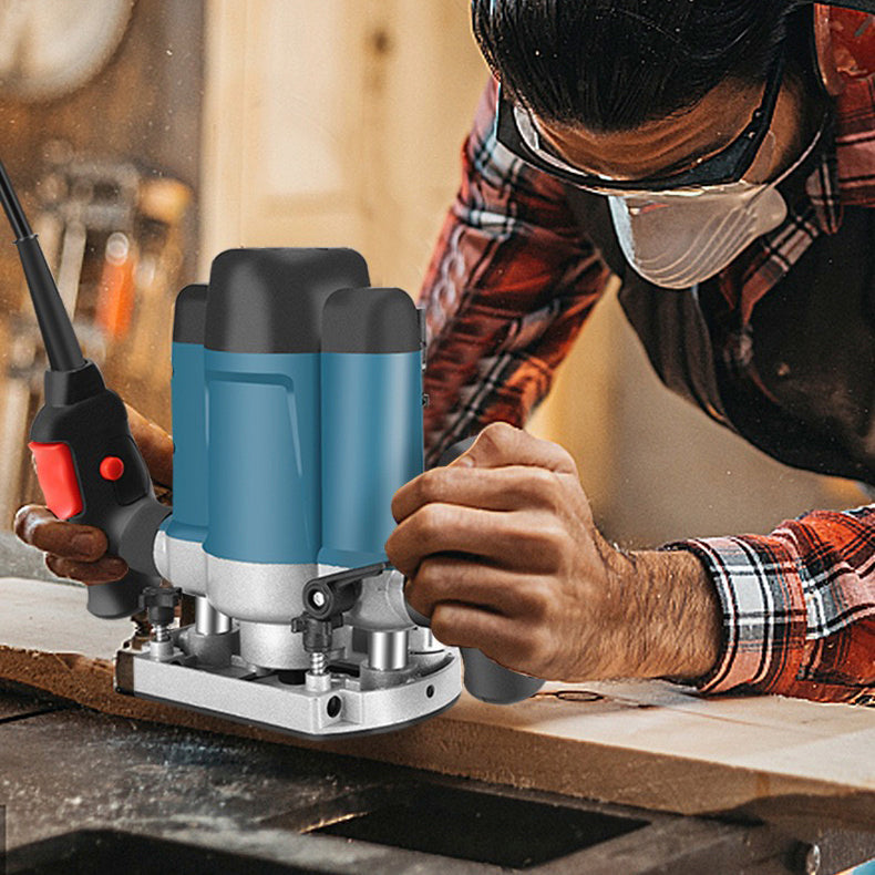 Industrial-Grade Versatile Plunge Router for Woodworking Engraving, Trimming, Slotting, and Drilling