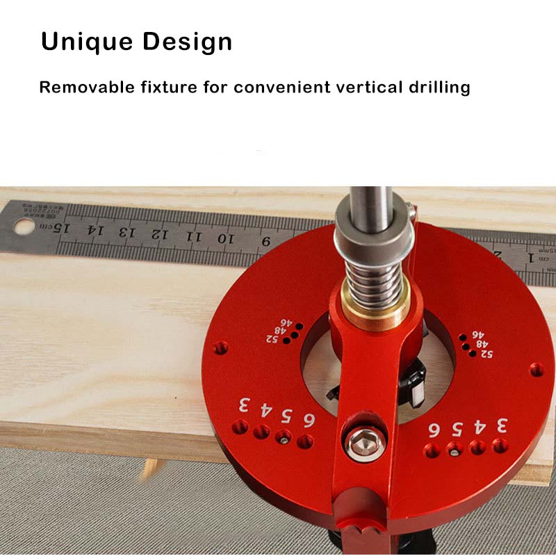 Multi-Functional Self-Contained Fixture 35mm Door Hinge Jig for Hinge Hole Drilling, Wood Mortise Hole Drilling, Vertical Hole Drilling