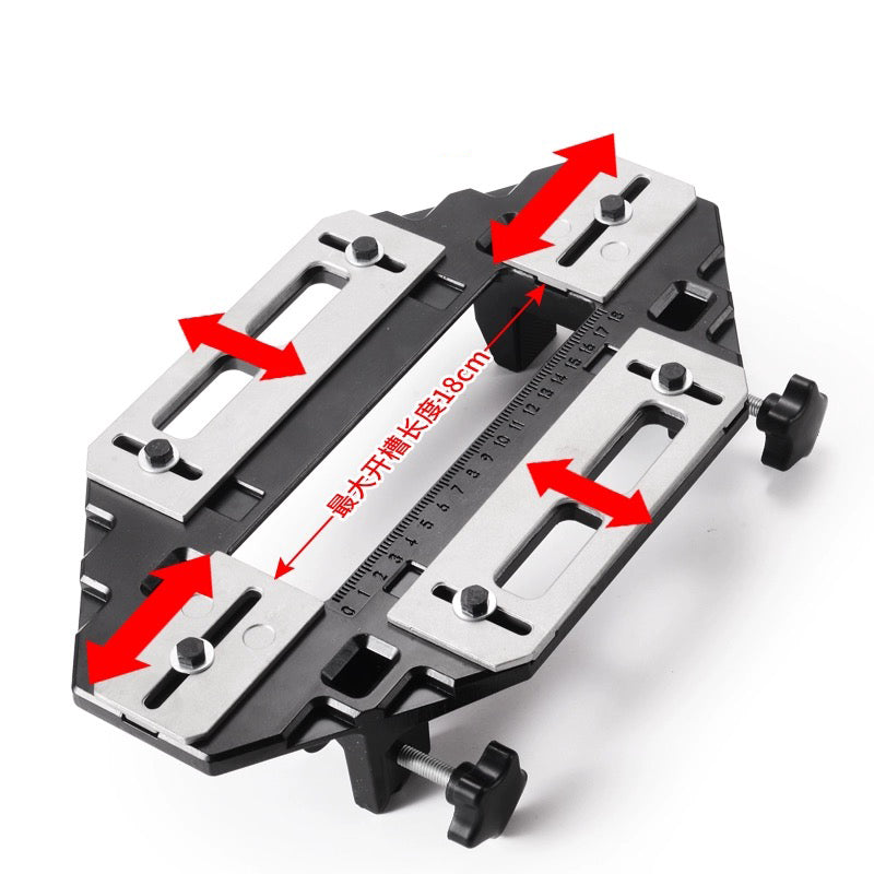 Versatile Door Hinge Jig with A Built-in Scale to Create Accurate Grooves for Hinges and Lock Body Guide Plates