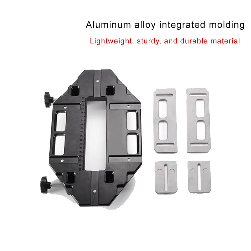 Versatile Door Hinge Jig with A Built-in Scale to Create Accurate Grooves for Hinges and Lock Body Guide Plates