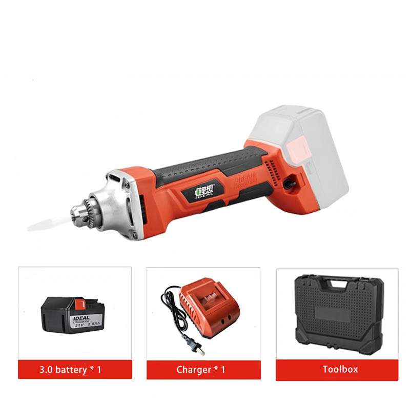 Compact 21V Rechargeable Lithium-ion Electric Straight Grinder for Stone Engraving, Jade Carving, Metal Polishing