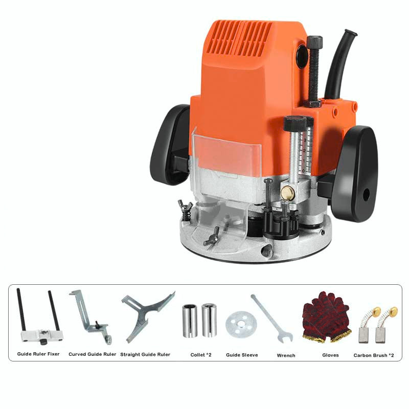 Industrial-Grade Versatile Plunge Router for Woodworking Engraving, Trimming, Slotting, and Drilling