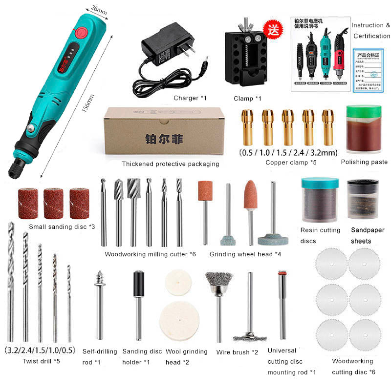 Mini Electric Carving Tool for Wood, Stone, Metal, Plastic with High Power Output